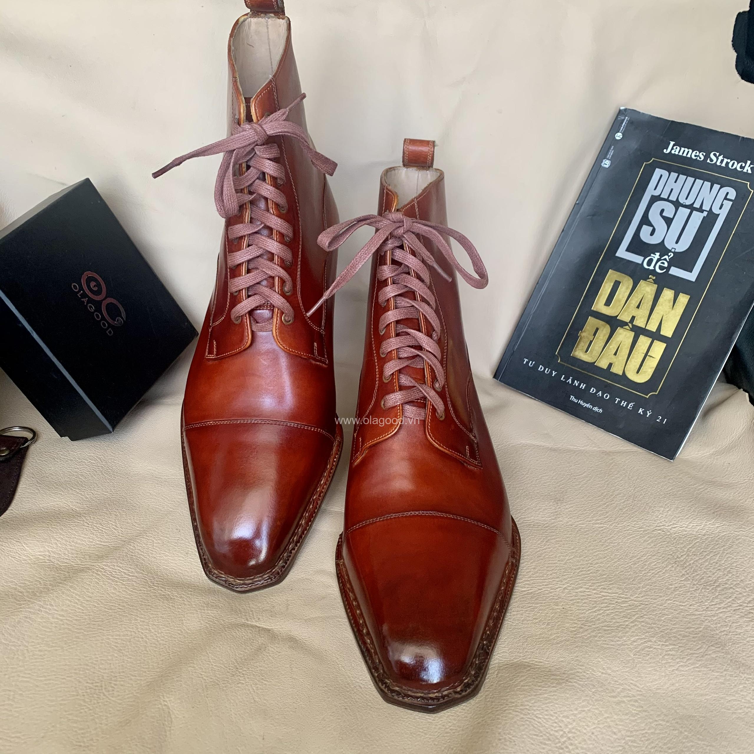 Boot nam handmade cao cấp - BDMGYD011B - Hình ảnh 3