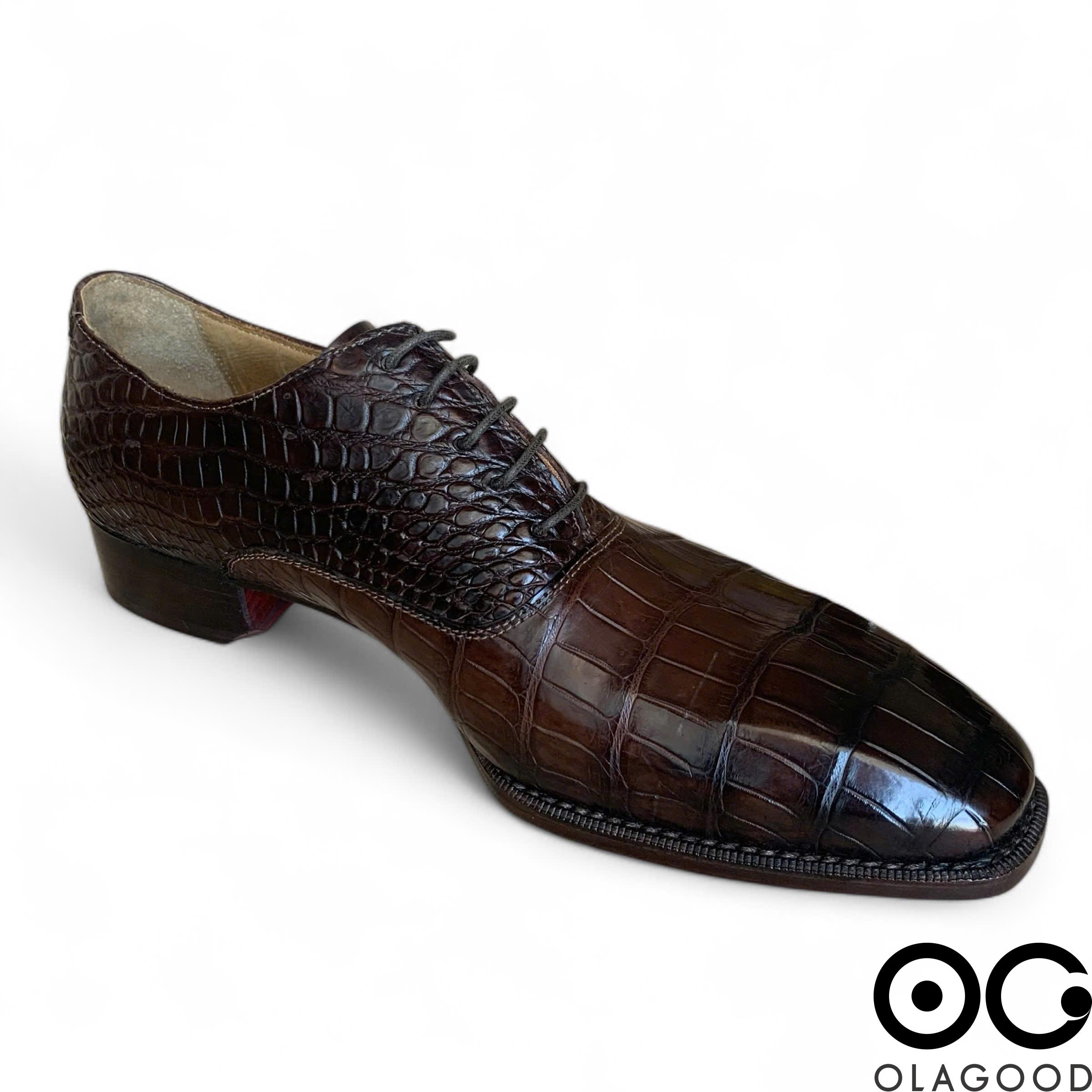 Giày nam cá sấu nâu goodyear handmade - GNGYD012S - Hình ảnh 11