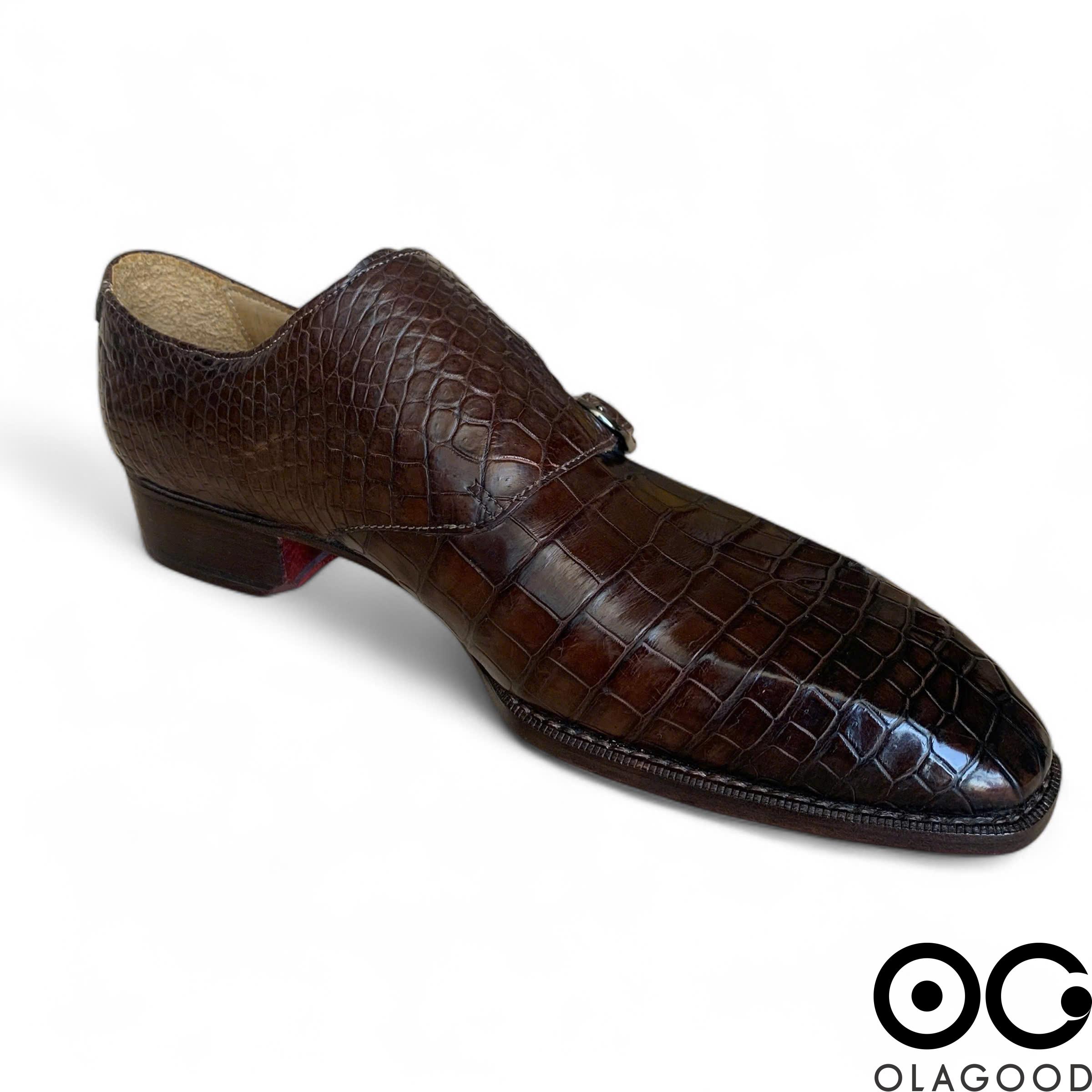 Giày nam cá sấu nâu goodyear handmade - GNGYK011S - Hình ảnh 11