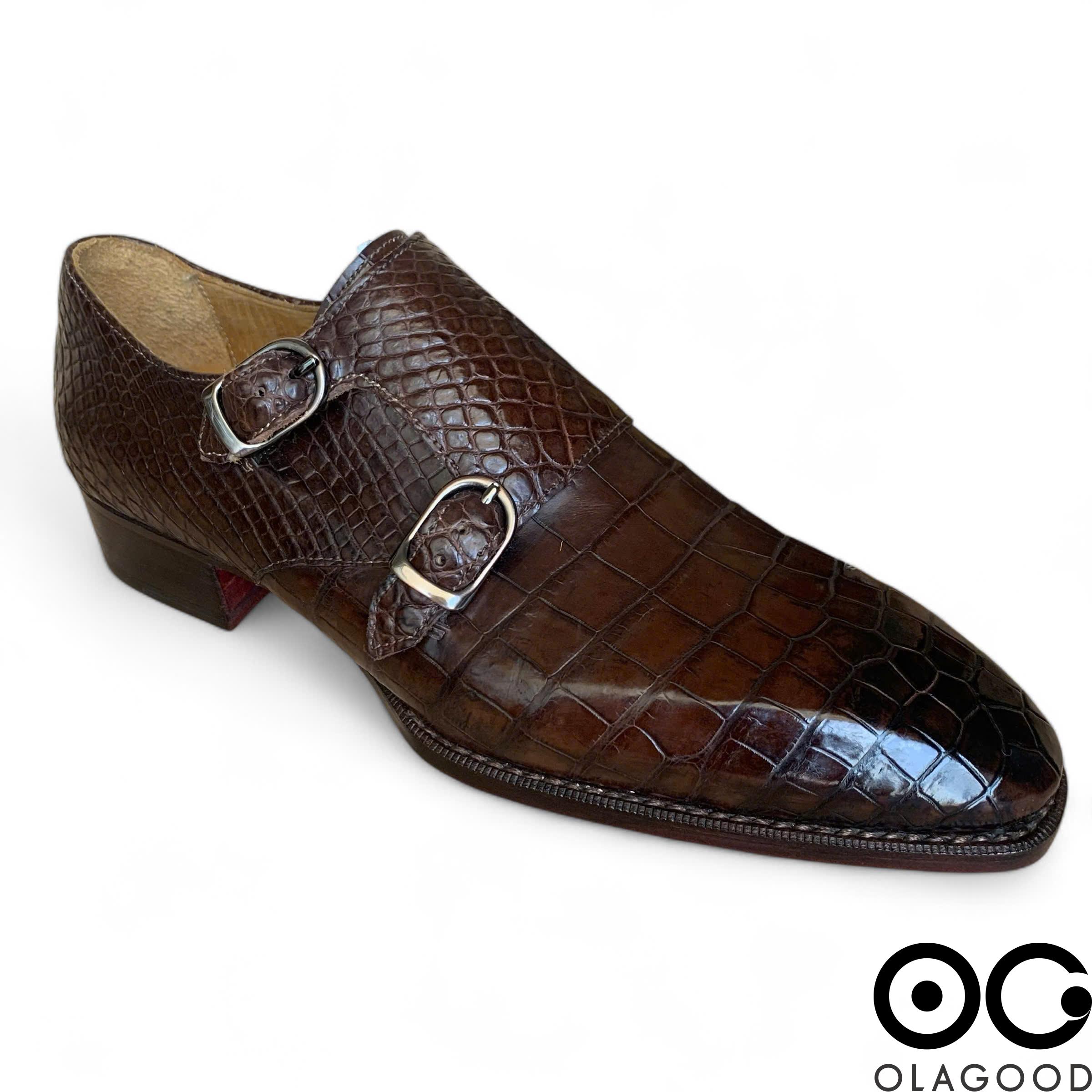 Giày nam cá sấu nâu goodyear handmade - GNGYK011S - Hình ảnh 12