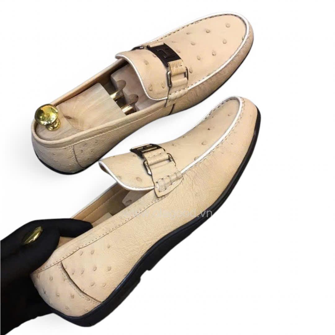 Giày Lười Da Đà Điểu Nam Nhập Khẩu - GTNDSL012MD - Hình ảnh 6