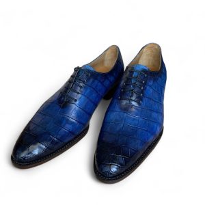 Giày nam cá sấu xanh goodyear handmade - GXGYD013S