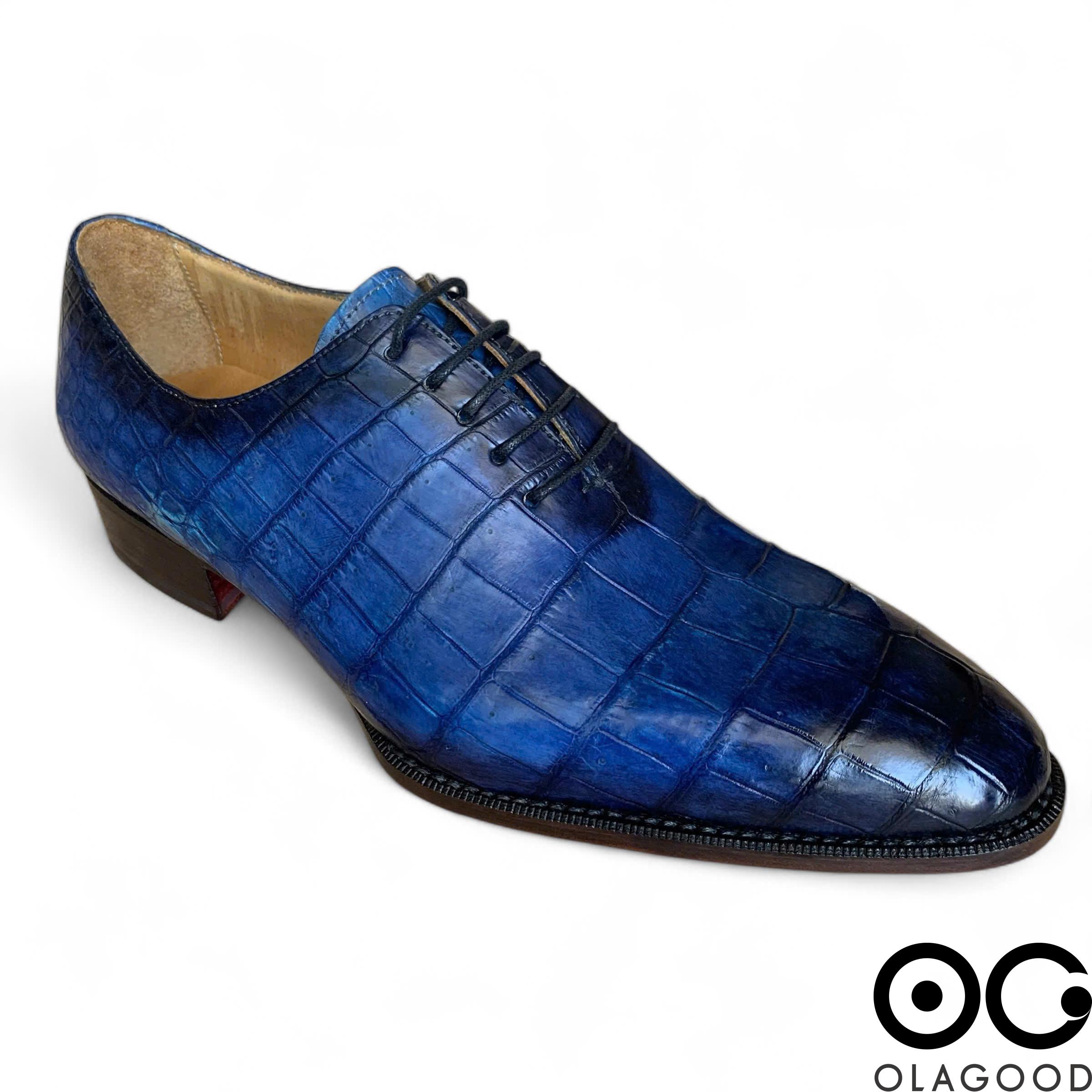 Giày nam cá sấu xanh goodyear handmade - GXGYD013S - Hình ảnh 10