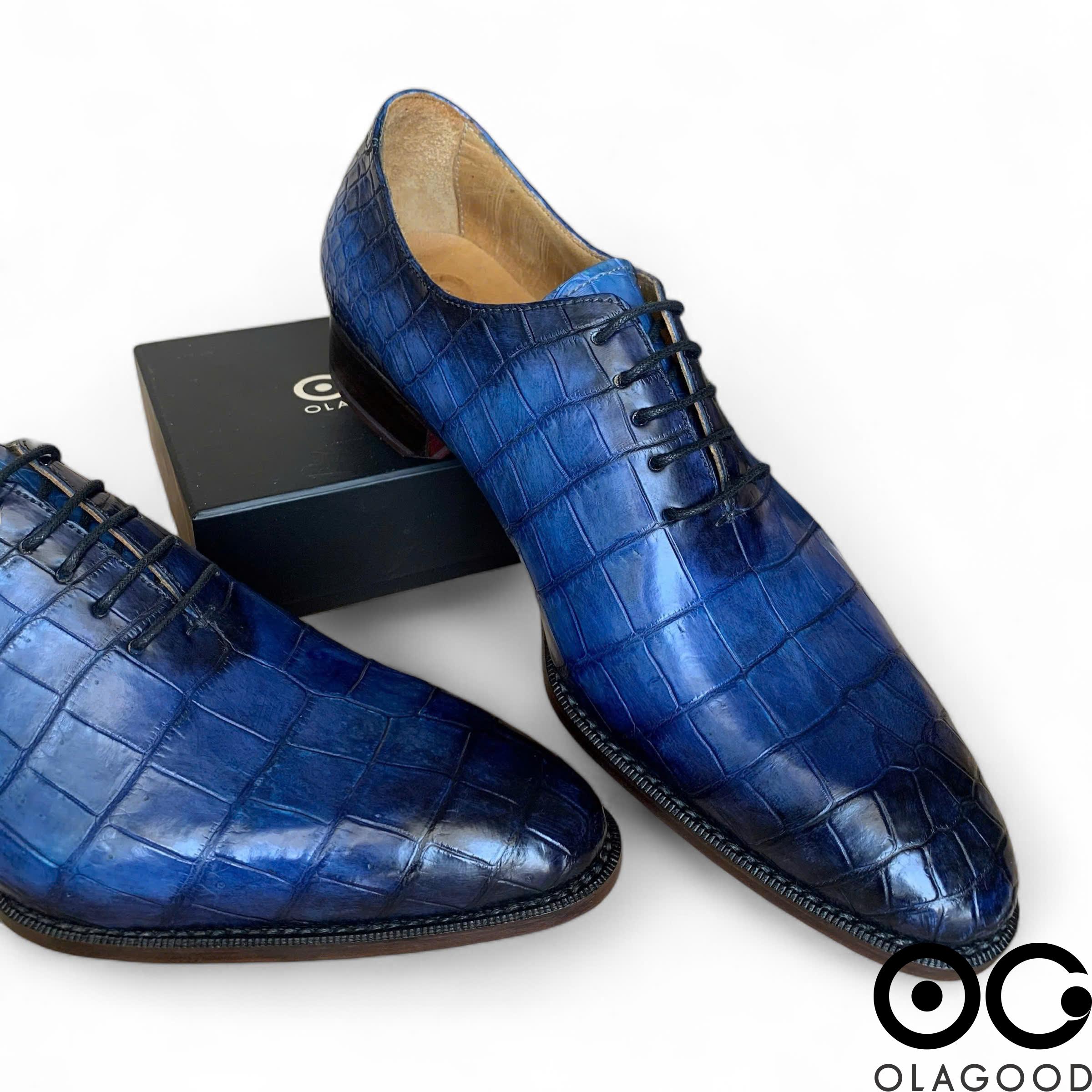 Giày nam cá sấu xanh goodyear handmade - GXGYD013S - Hình ảnh 13