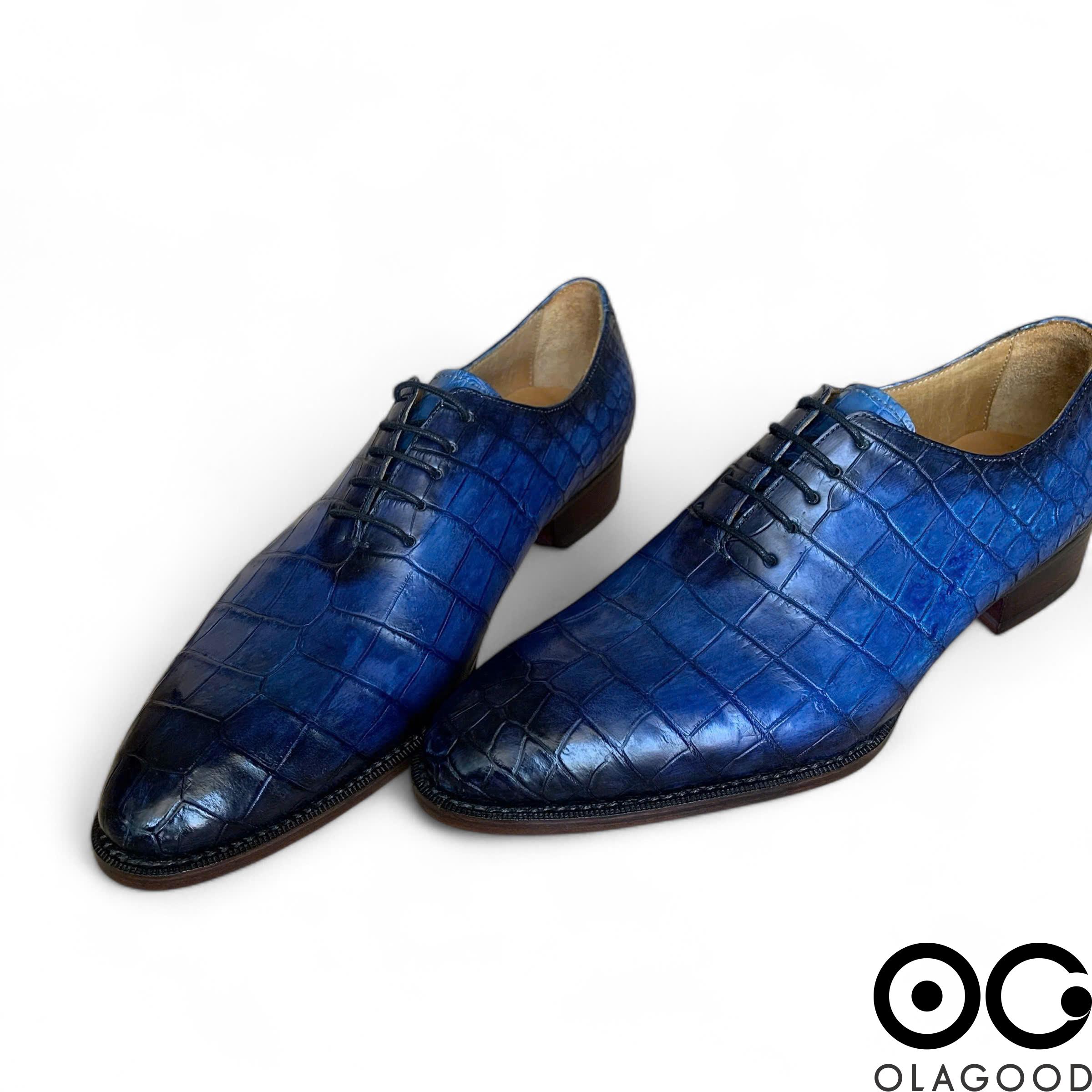 Giày nam cá sấu xanh goodyear handmade - GXGYD013S - Hình ảnh 3