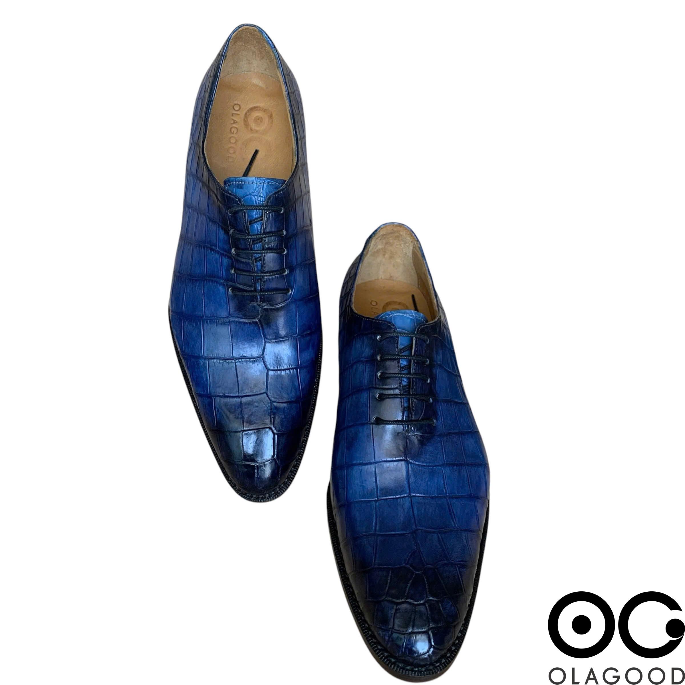 Giày nam cá sấu xanh goodyear handmade - GXGYD013S - Hình ảnh 4