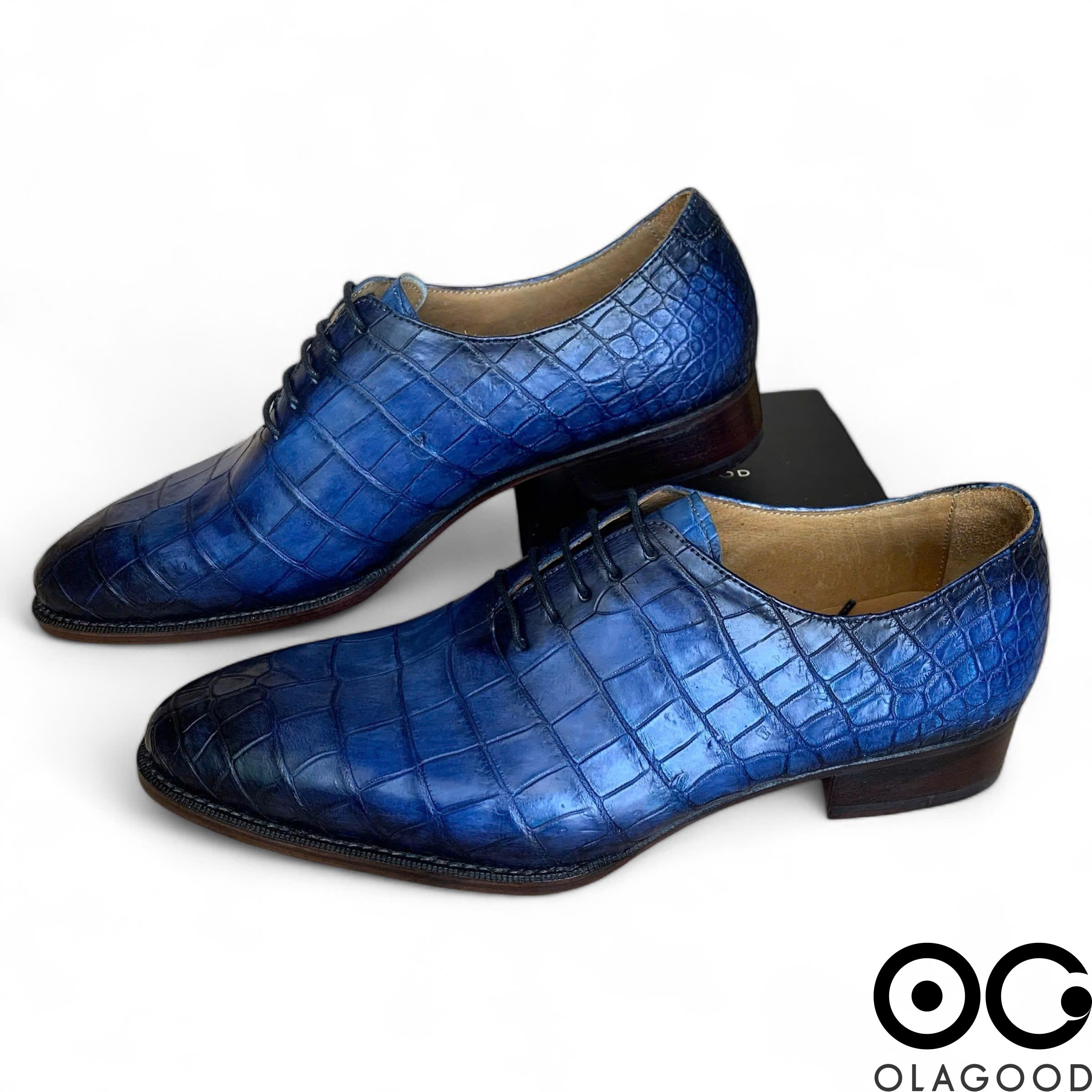 Giày nam cá sấu xanh goodyear handmade - GXGYD013S - Hình ảnh 5