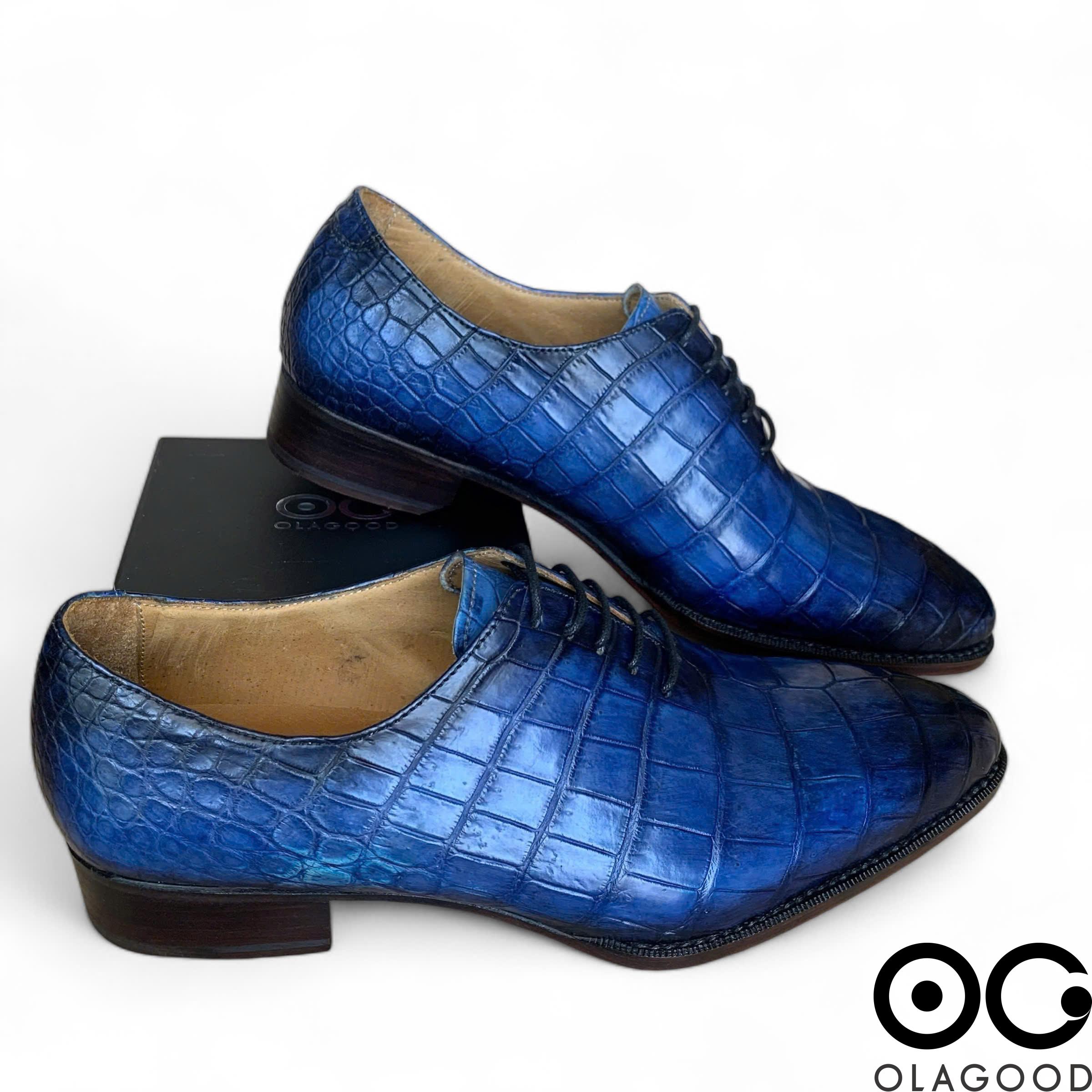 Giày nam cá sấu xanh goodyear handmade - GXGYD013S - Hình ảnh 6