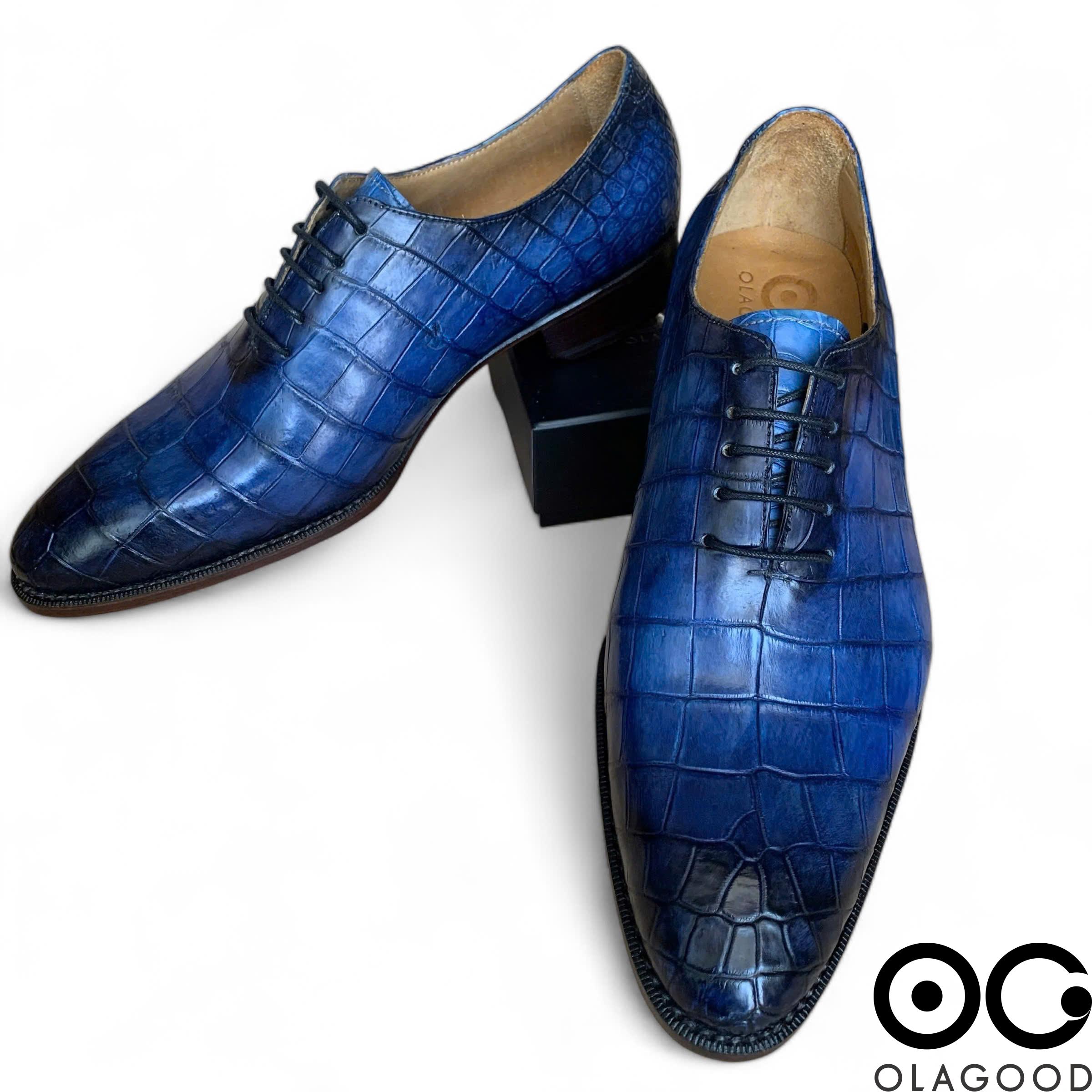 Giày nam cá sấu xanh goodyear handmade - GXGYD013S - Hình ảnh 7