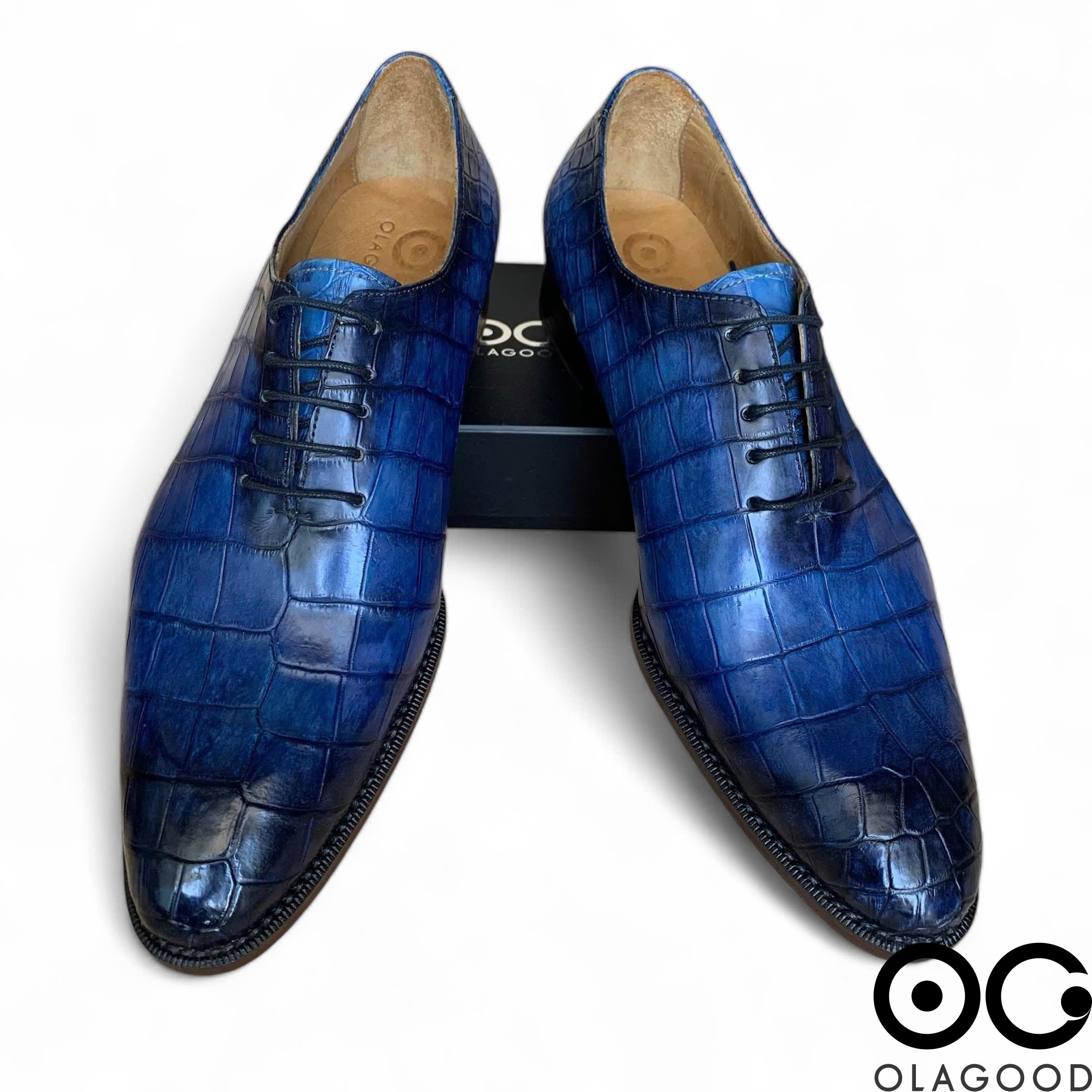 Giày nam cá sấu xanh goodyear handmade - GXGYD013S - Hình ảnh 8