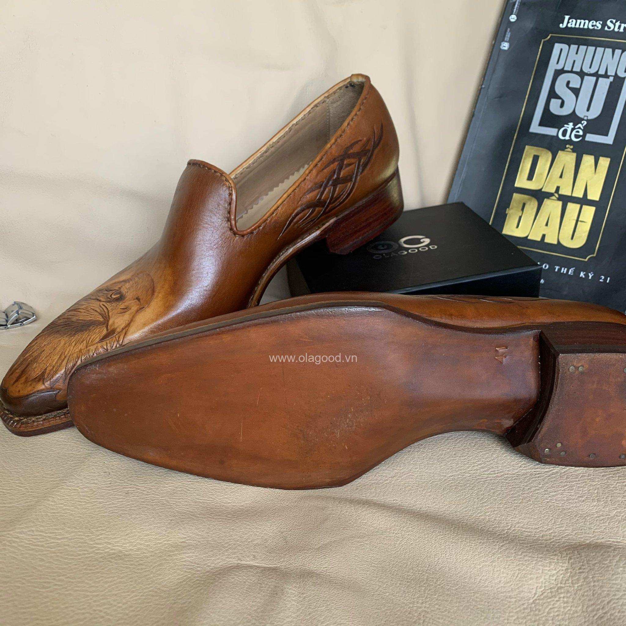 Giày nam điêu khắc handmade - GGYDK011B - Hình ảnh 7