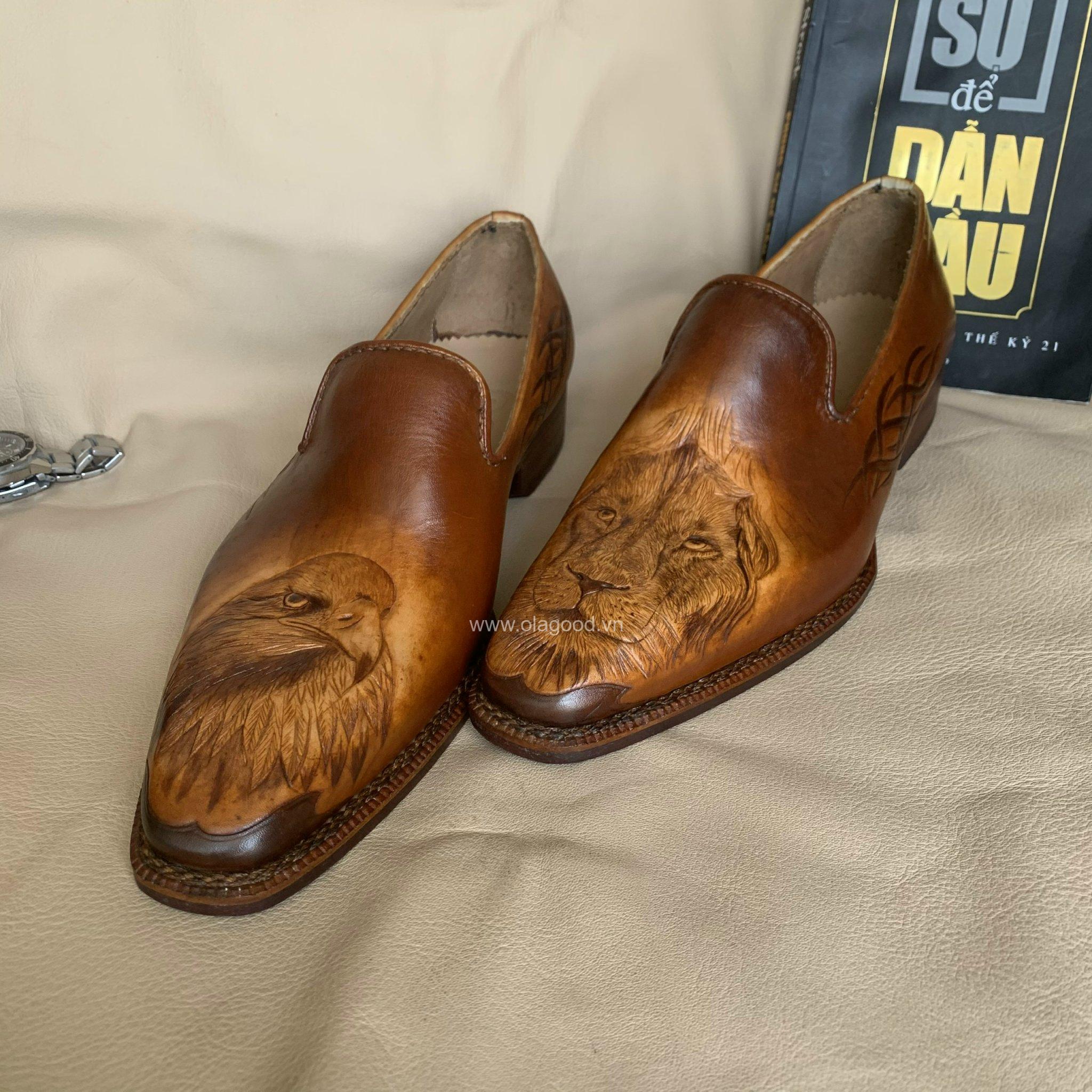 Giày nam điêu khắc handmade - GGYDK011B - Hình ảnh 17