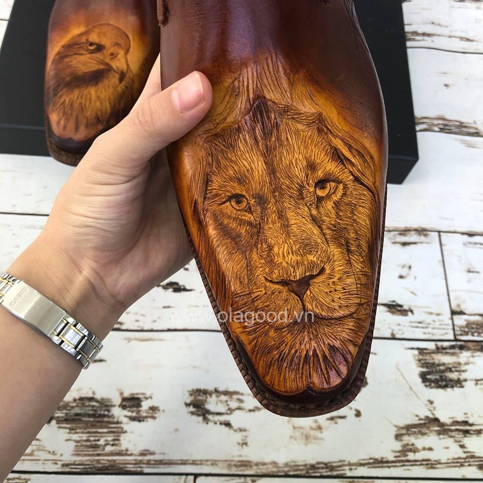 Giày nam điêu khắc handmade - GGYDK011B - Hình ảnh 3