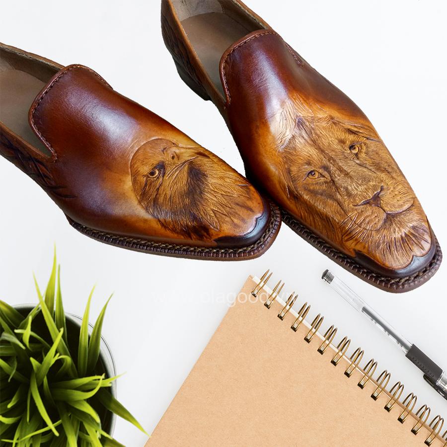 Giày nam điêu khắc handmade - GGYDK011B - Hình ảnh 2