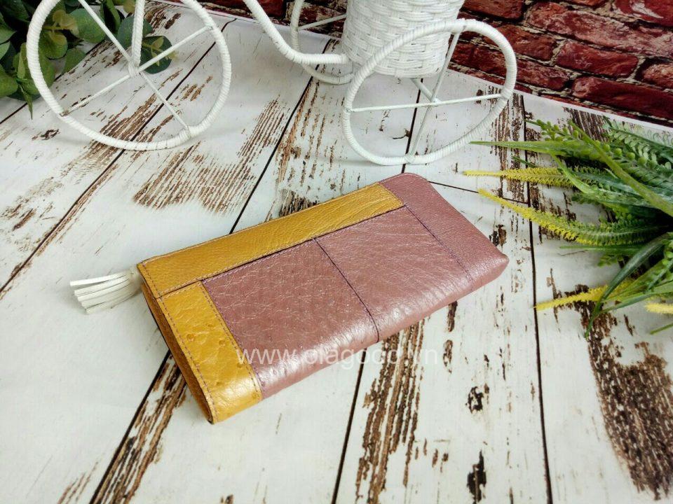 Ví nữ da đà điểu 1 khóa - VGMK022MD - Hình ảnh 3