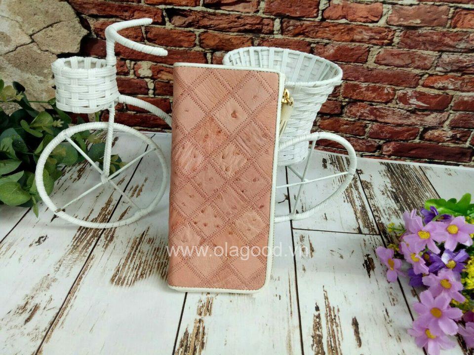 Ví nữ da đà điểu 1 khóa - VGMK021MD - Hình ảnh 7