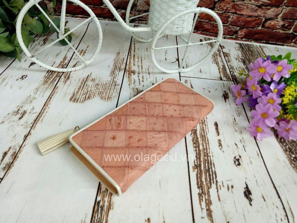 Ví nữ da đà điểu 1 khóa - VGMK021MD - Hình ảnh 8