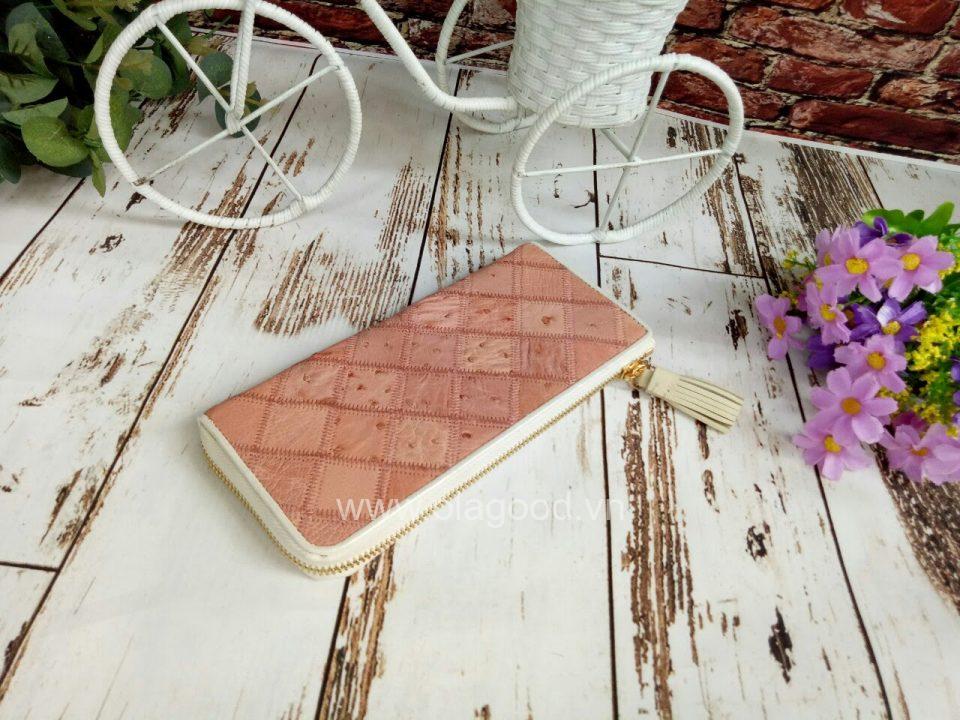 Ví nữ da đà điểu 1 khóa - VGMK021MD - Hình ảnh 9