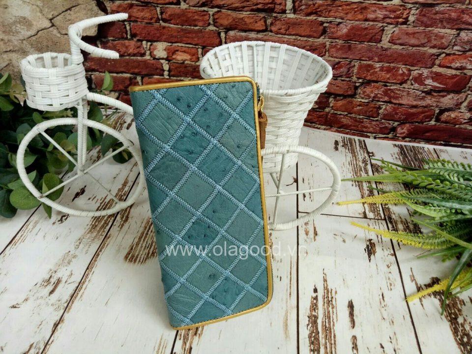 Ví nữ da đà điểu 1 khóa - VGMK021MD - Hình ảnh 13