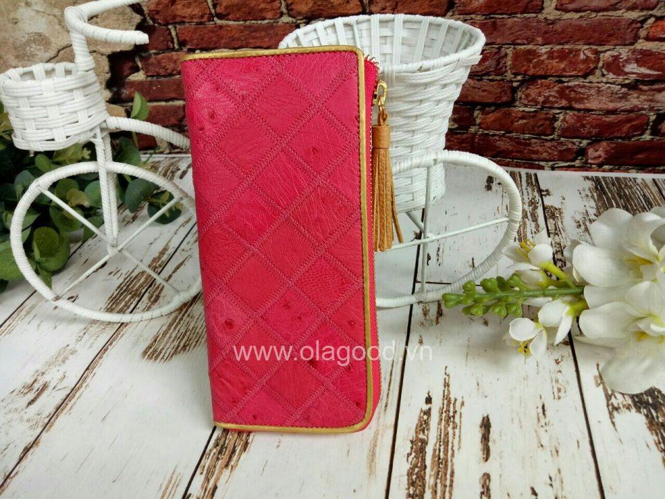 Ví nữ da đà điểu 1 khóa - VGMK021MD - Hình ảnh 5