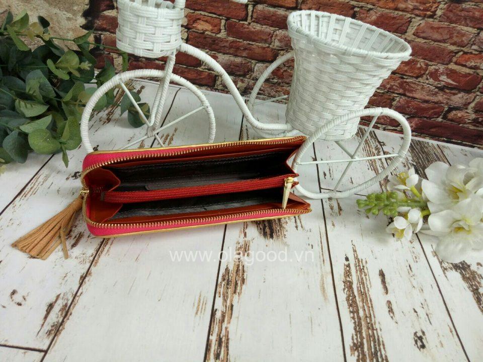 Ví nữ da đà điểu 1 khóa - VGMK021MD - Hình ảnh 4