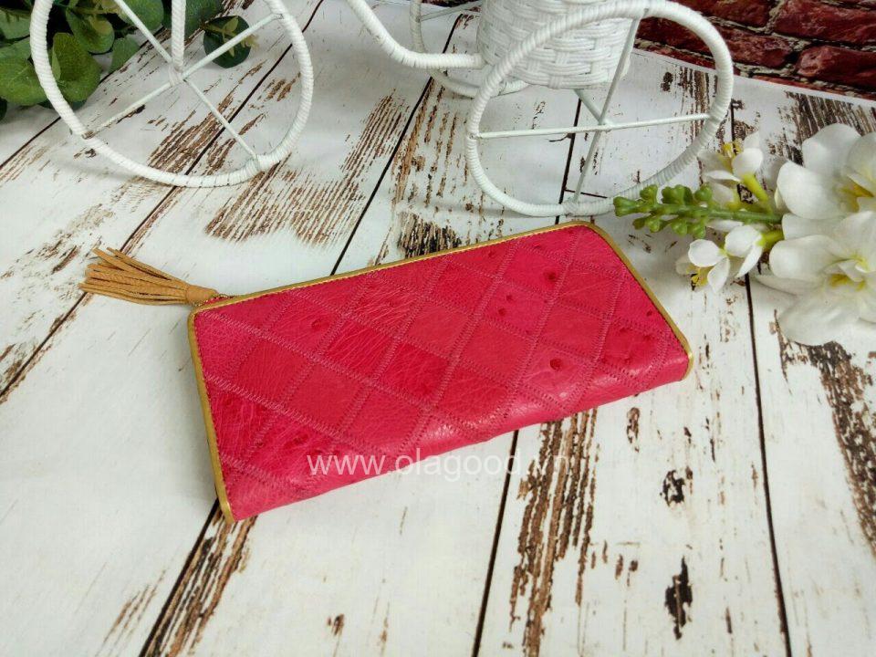 Ví nữ da đà điểu 1 khóa - VGMK021MD - Hình ảnh 3