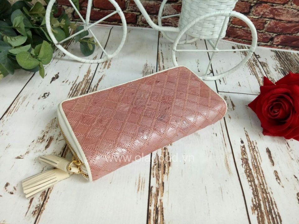 Ví nữ da đà điểu 2 khóa - VGHK023MD - Hình ảnh 5
