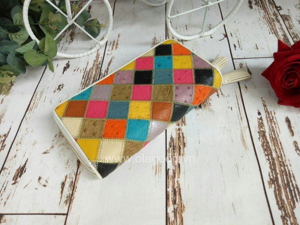 Ví nữ da đà điểu 2 khóa - VGHK024MD - Hình ảnh 3