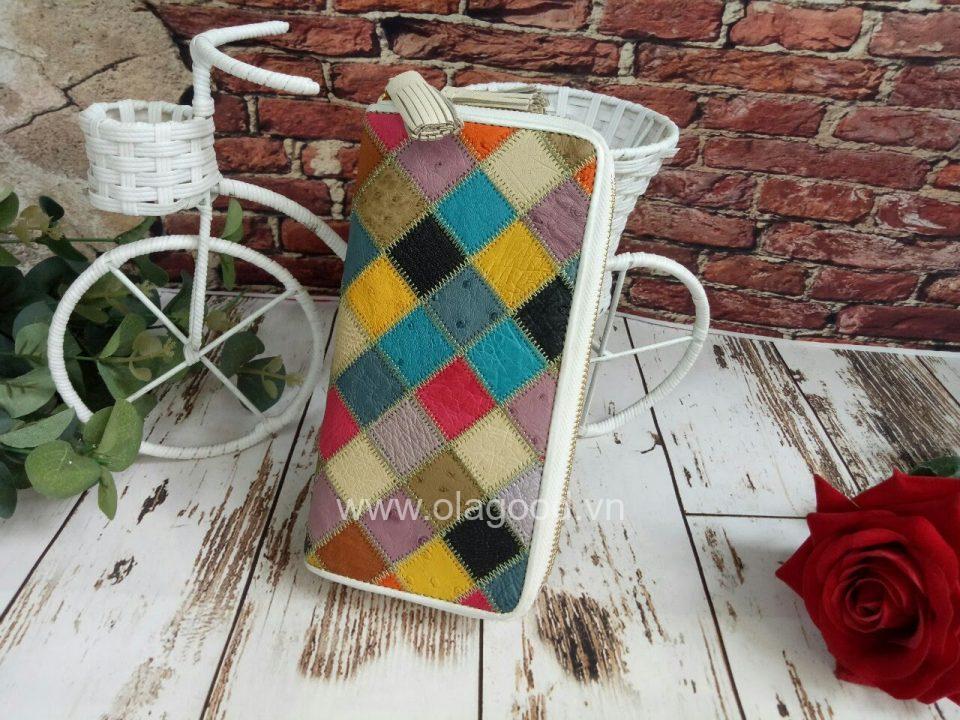 Ví nữ da đà điểu 2 khóa - VGHK024MD - Hình ảnh 2