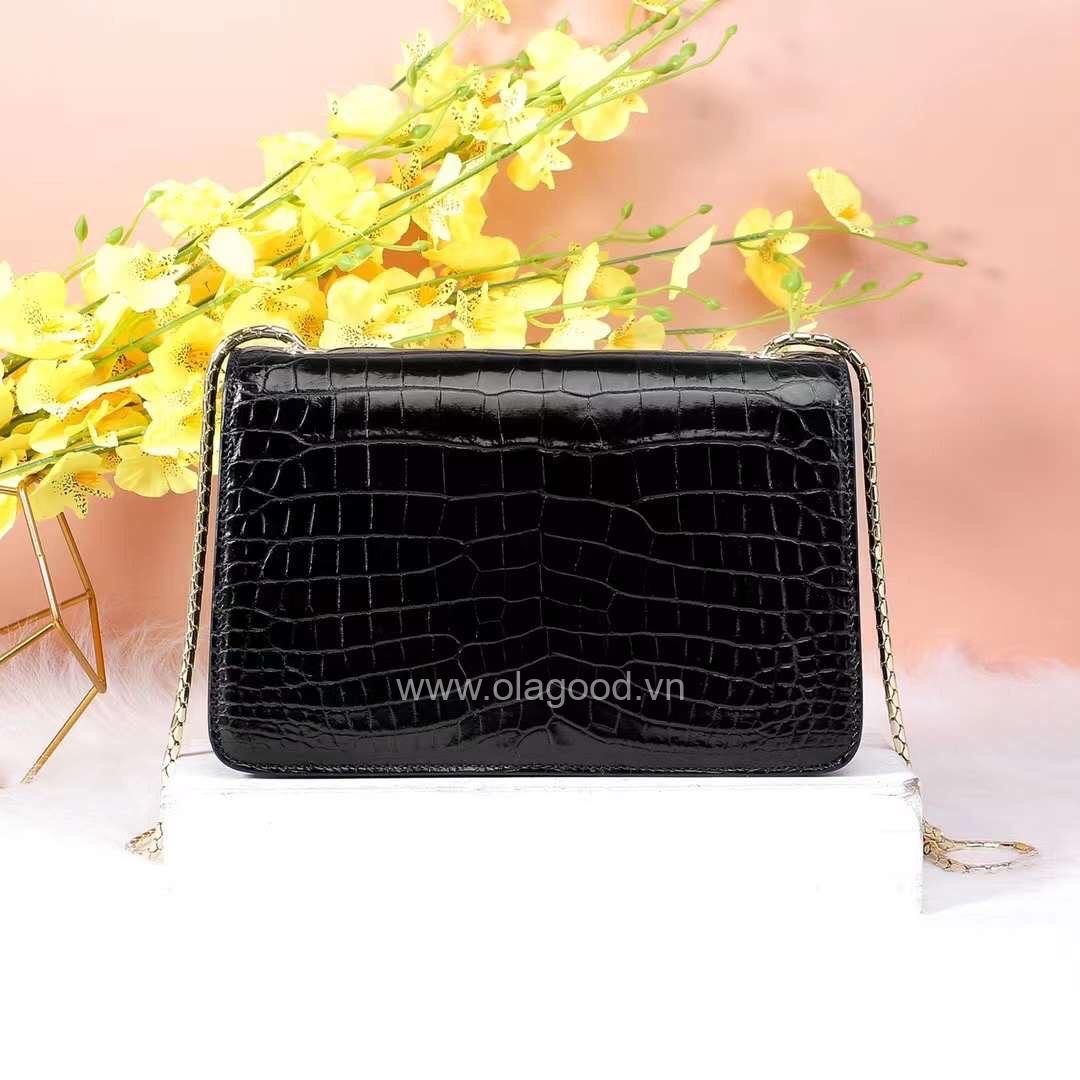 Túi xách đeo vai nữ da cá sấu - TXDVDT029S - Hình ảnh 3