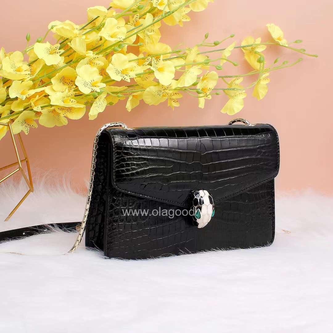 Túi xách đeo vai nữ da cá sấu - TXDVDT029S - Hình ảnh 6