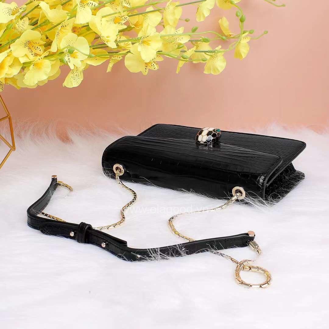 Túi xách đeo vai nữ da cá sấu - TXDVDT029S - Hình ảnh 7