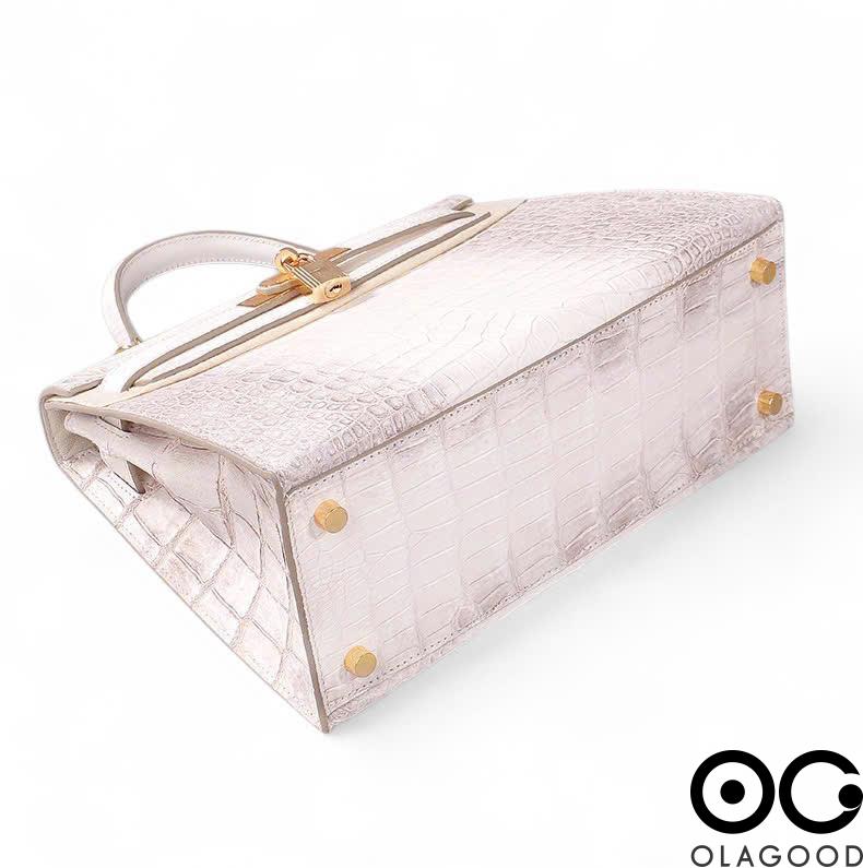 Túi xách nữ da cá sấu màu trắng Himalaya - TXTKLT0231S - Hình ảnh 7