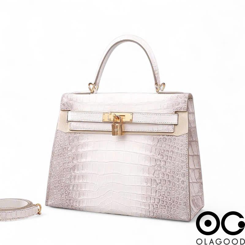 Túi xách nữ da cá sấu màu trắng Himalaya - TXTKLT0231S - Hình ảnh 4