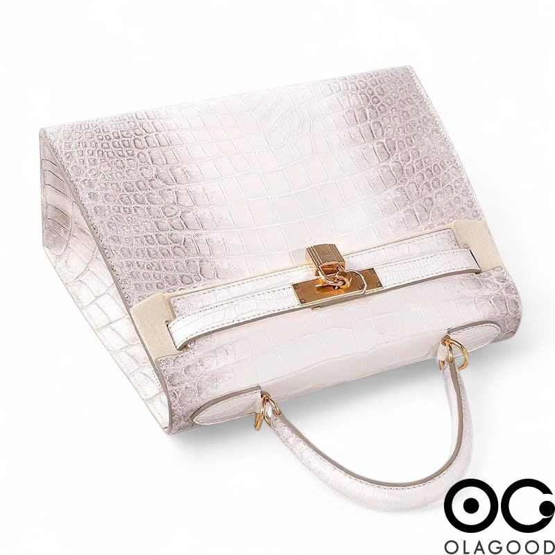 Túi xách nữ da cá sấu màu trắng Himalaya - TXTKLT0231S - Hình ảnh 6