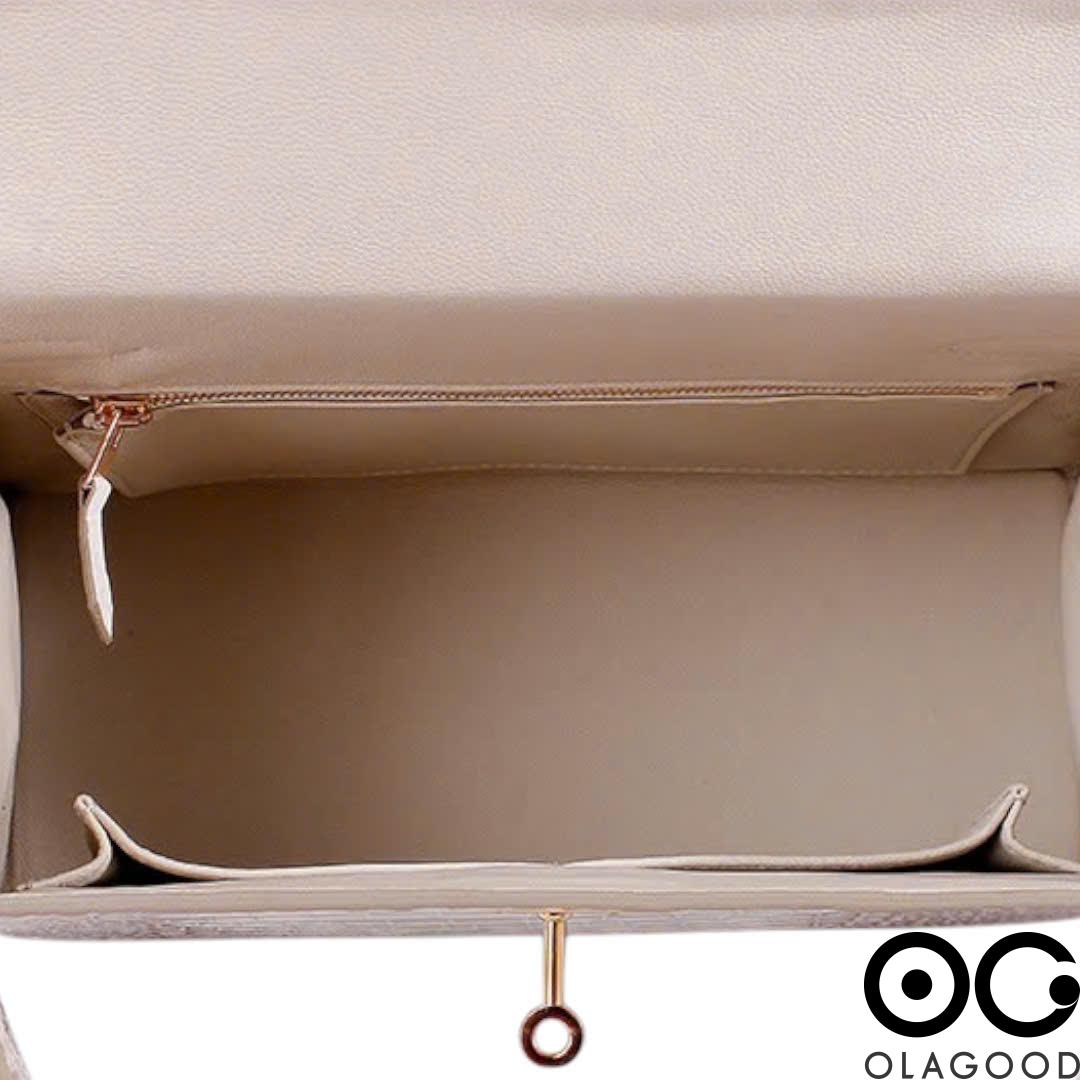 Túi xách nữ da cá sấu màu trắng Himalaya - TXTKLT0231S - Hình ảnh 13