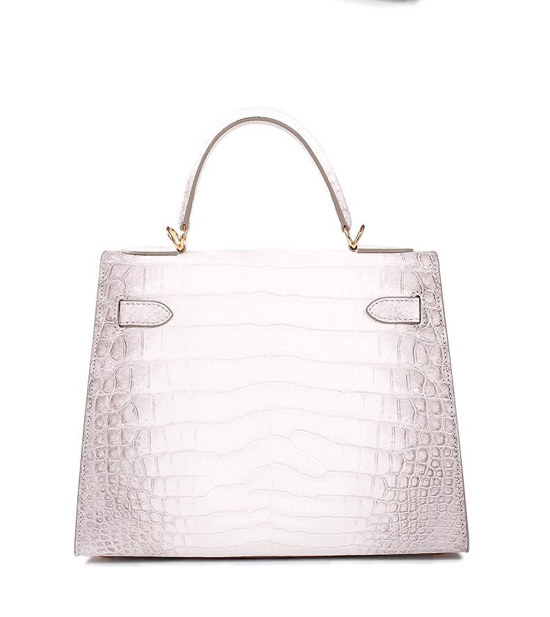 Túi xách nữ da cá sấu màu trắng Himalaya - TXTKLT0231S - Hình ảnh 3