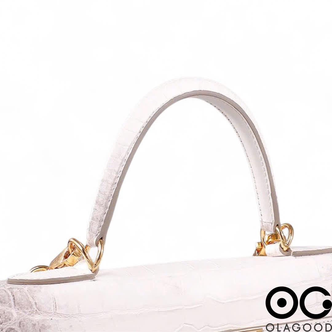 Túi xách nữ da cá sấu màu trắng Himalaya - TXTKLT0231S - Hình ảnh 10