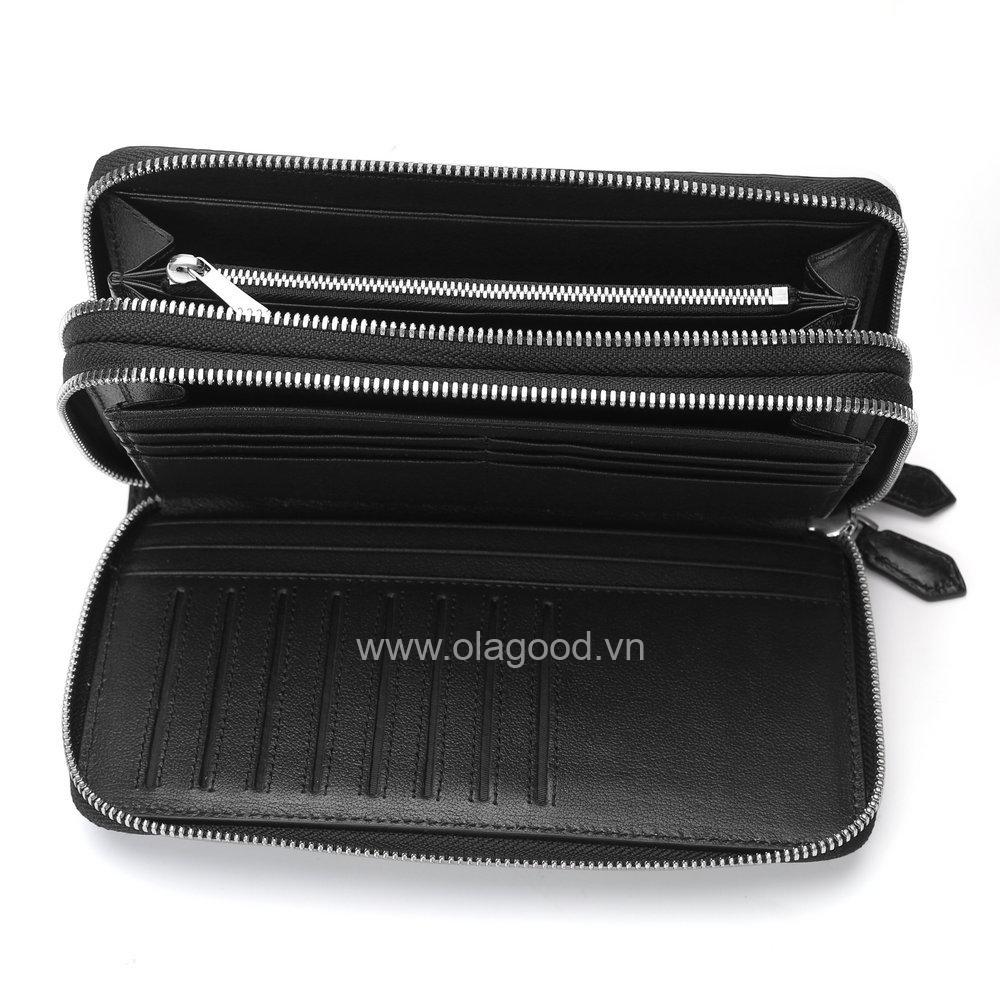 Ví nữ vuông 2 khóa da cá sấu - VVHK023S - Hình ảnh 8