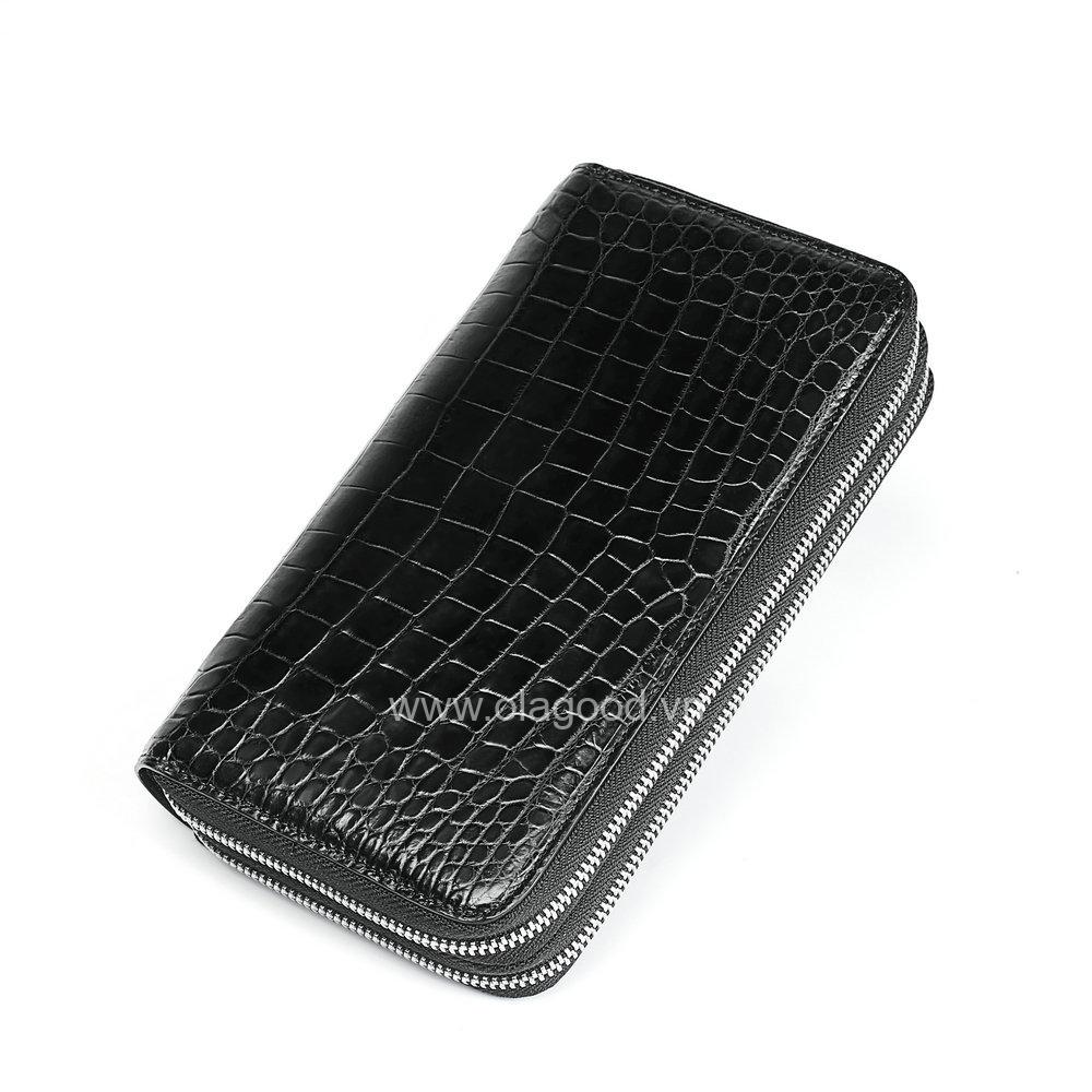 Ví nữ vuông 2 khóa da cá sấu - VVHK023S - Hình ảnh 3