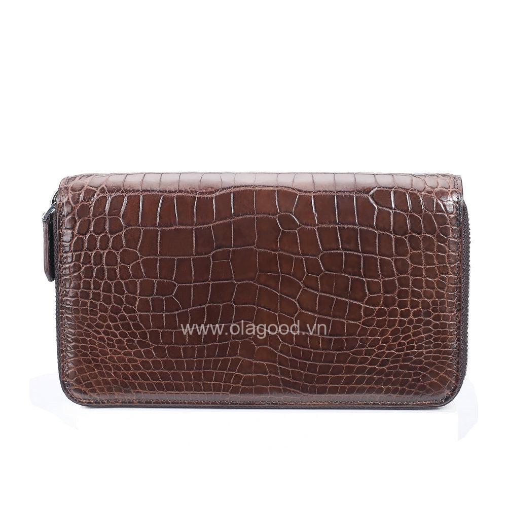 Ví nữ vuông 2 khóa da cá sấu - VVHK023S - Hình ảnh 2