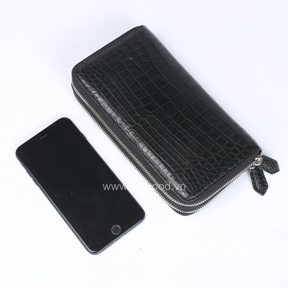 Ví nữ vuông 2 khóa da cá sấu - VVHK023S - Hình ảnh 4