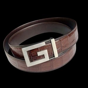 Thắt lưng nam da cá sấu cao cấp - TDENKGT0114S