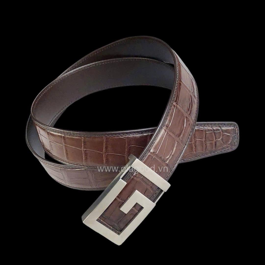 Thắt lưng nam da cá sấu cao cấp - TDENKGT0114S - Hình ảnh 4
