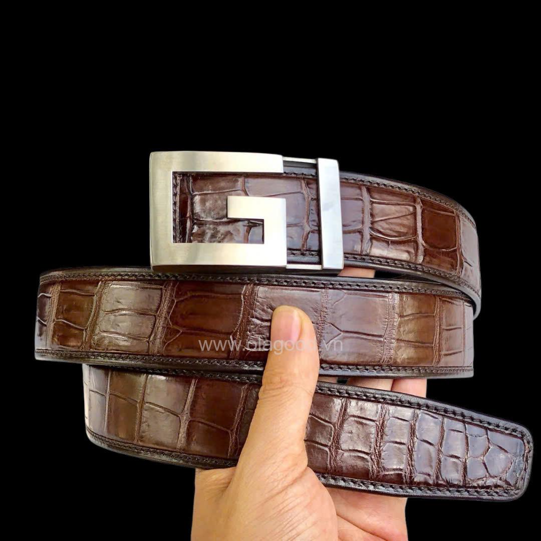 Thắt lưng nam da cá sấu cao cấp - TDENKGT0114S - Hình ảnh 5