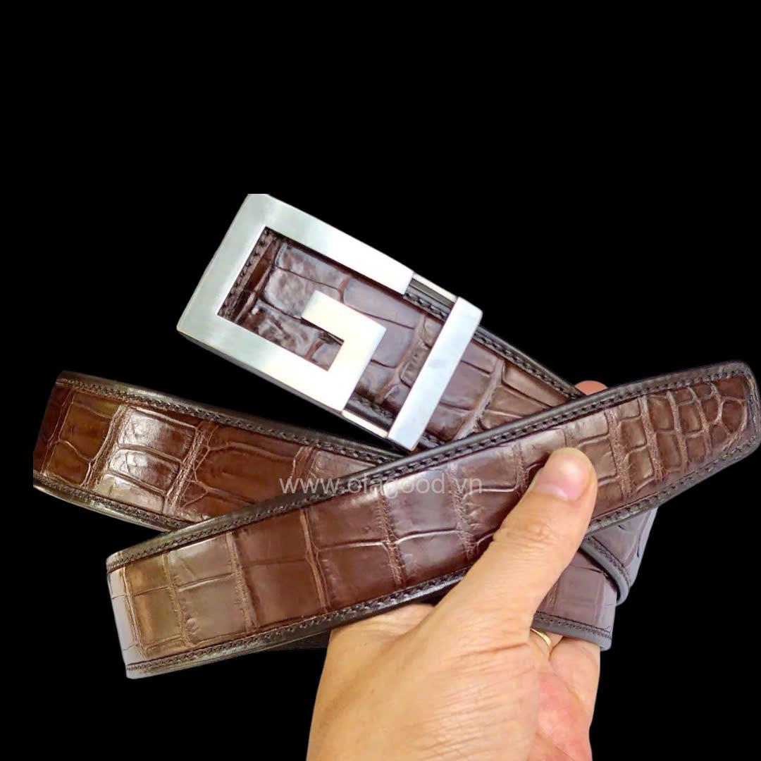 Thắt lưng nam da cá sấu cao cấp - TDENKGT0114S - Hình ảnh 6