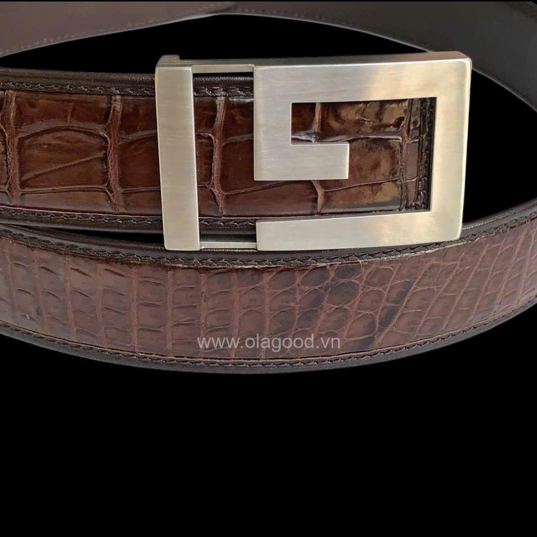 Thắt lưng nam da cá sấu cao cấp - TDENKGT0114S - Hình ảnh 7