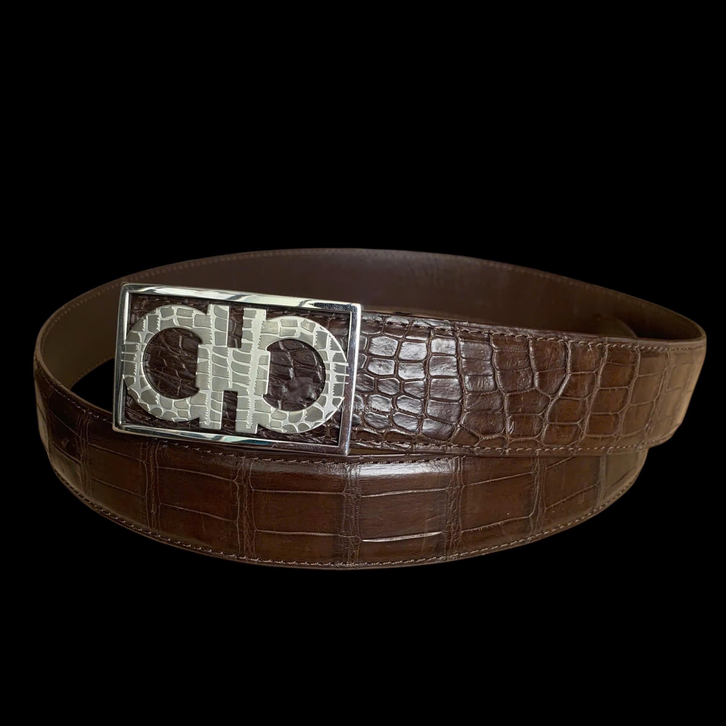 Thắt lưng nam da cá sấu khóa cao cấp - TDEVT0113S