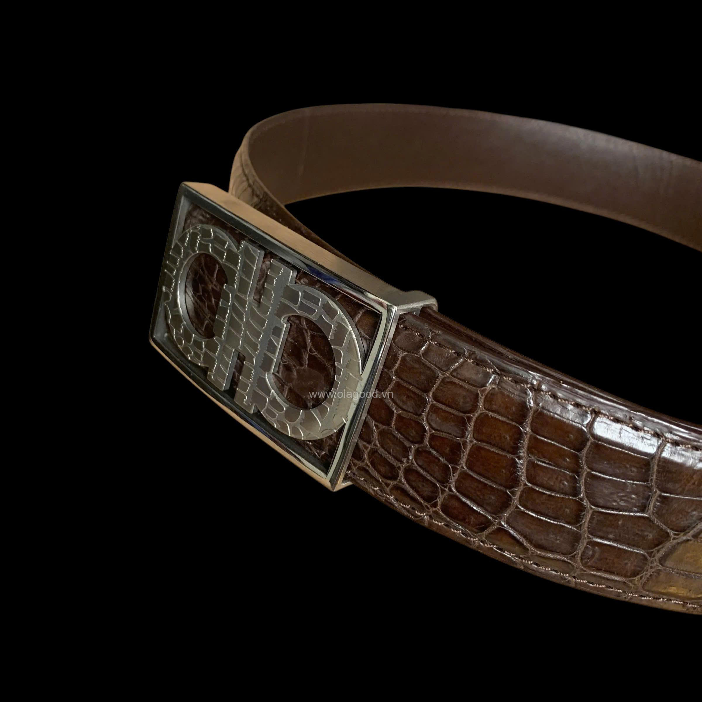 Thắt lưng nam da cá sấu khóa cao cấp - TDEVT0113S - Hình ảnh 4