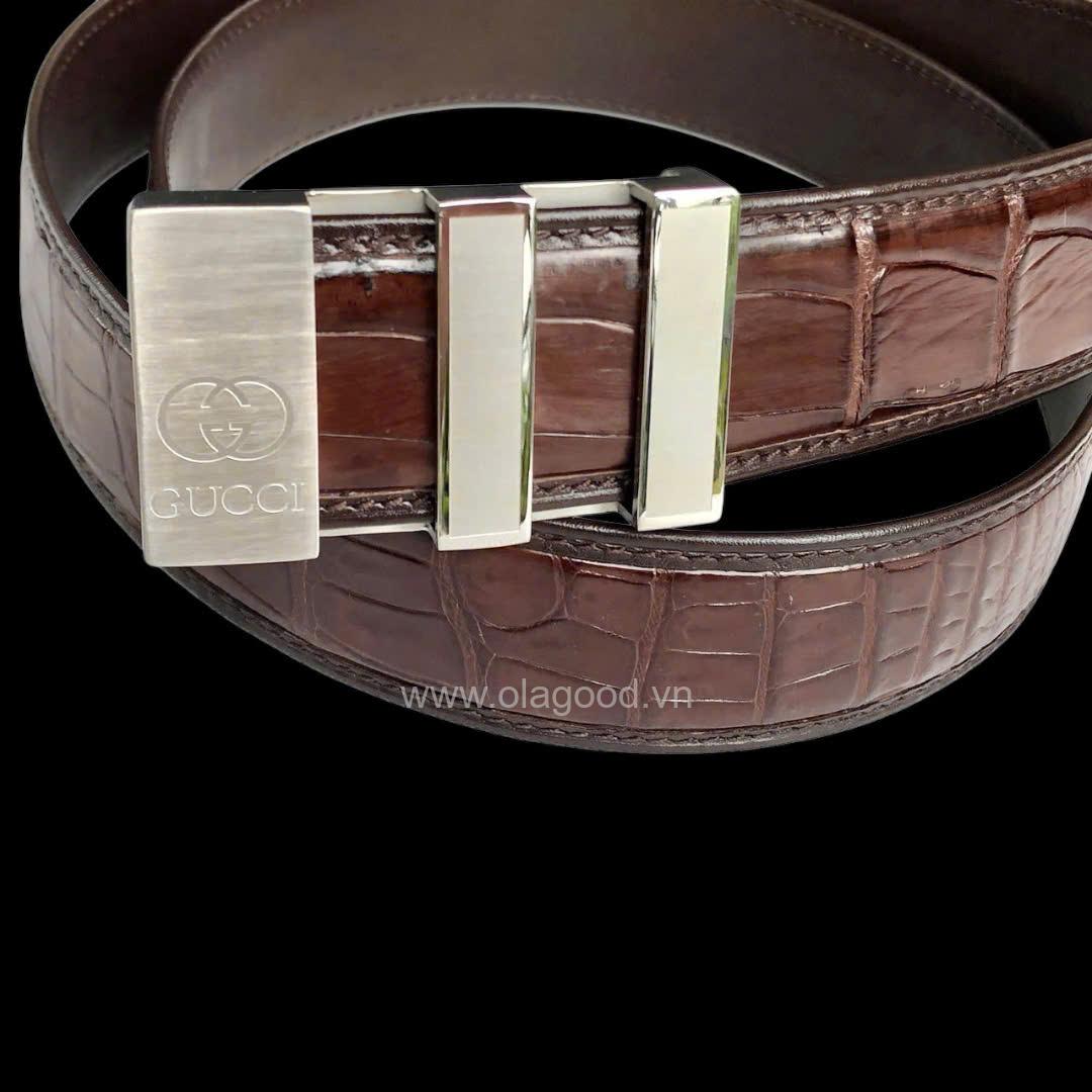 DÂY THẮT LƯNG DA NAM CÁ SẤU NGUYÊN CON KHÔNG NỐI - Hình ảnh 3